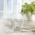 embossed drink glass water drinking bottle